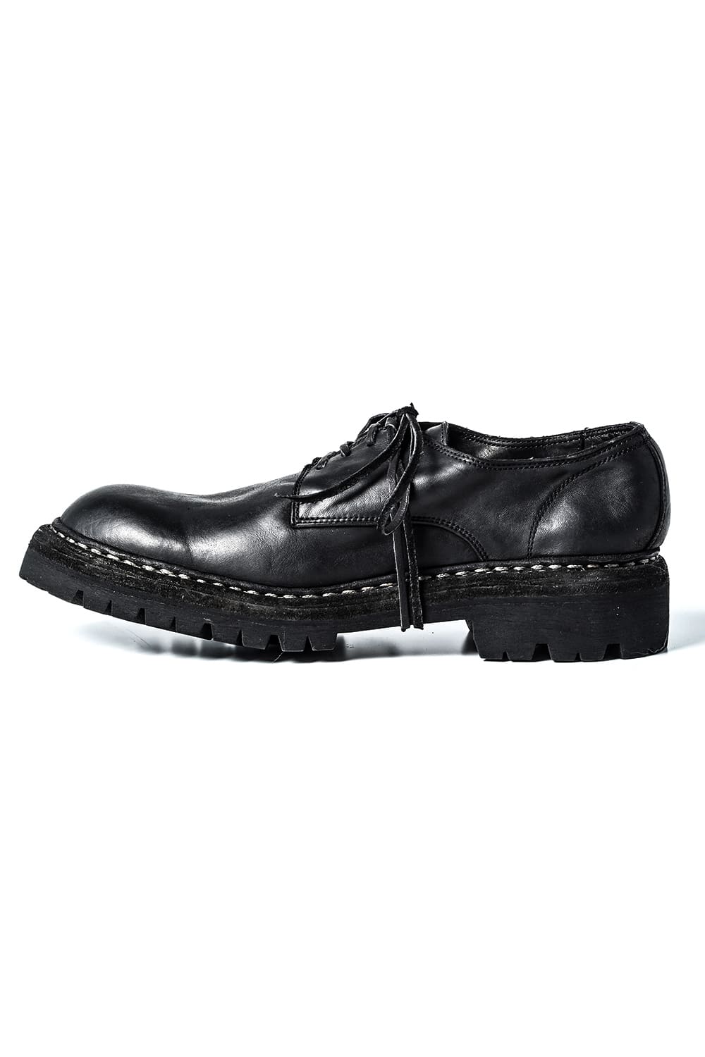 Classic Derby Sole Rubber Norwegian Process - Horse Full Grain Leather - 792V_N BLKT