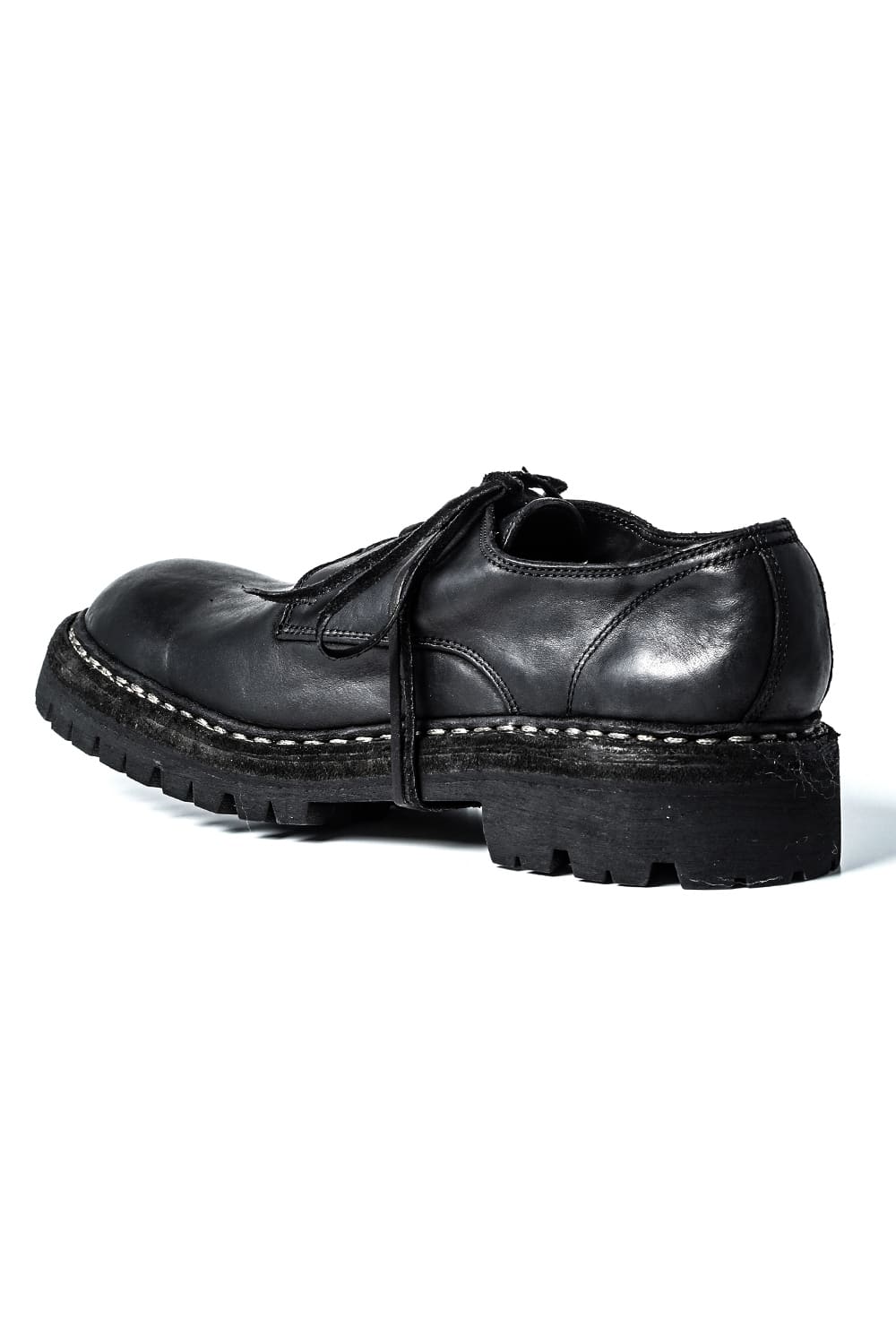 Classic Derby Sole Rubber Norwegian Process - Horse Full Grain Leather - 792V_N BLKT