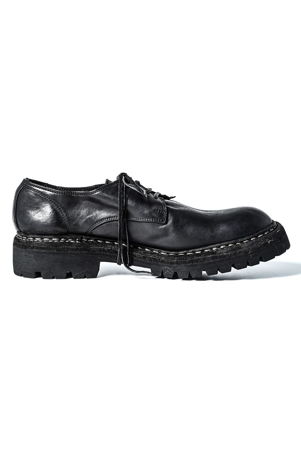 Classic Derby Sole Rubber Norwegian Process - Horse Full Grain Leather - 792V_N BLKT