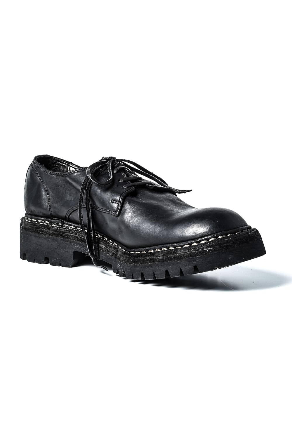 Classic Derby Sole Rubber Norwegian Process - Horse Full Grain Leather - 792V_N BLKT