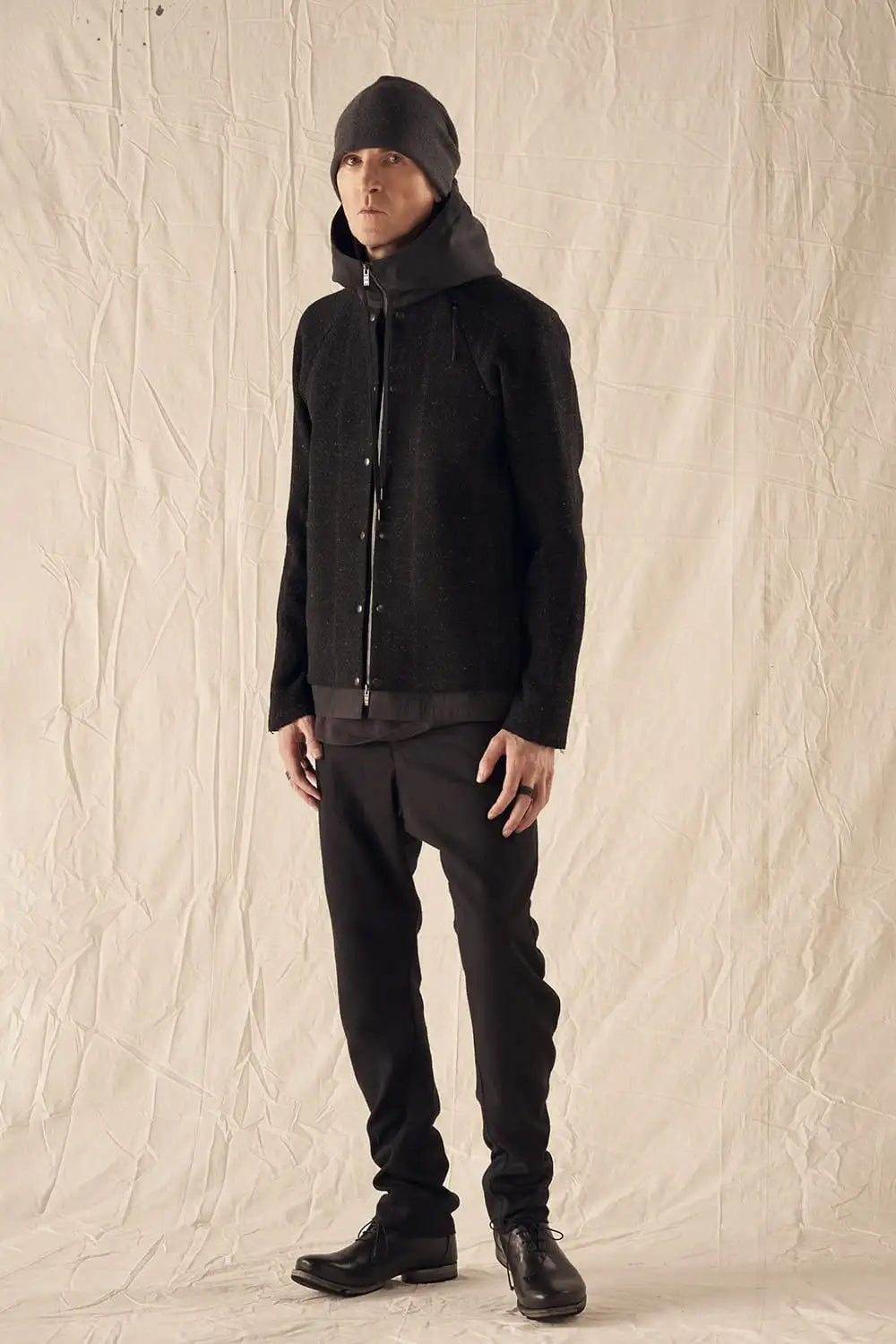 Hooded jacket Shetland wool