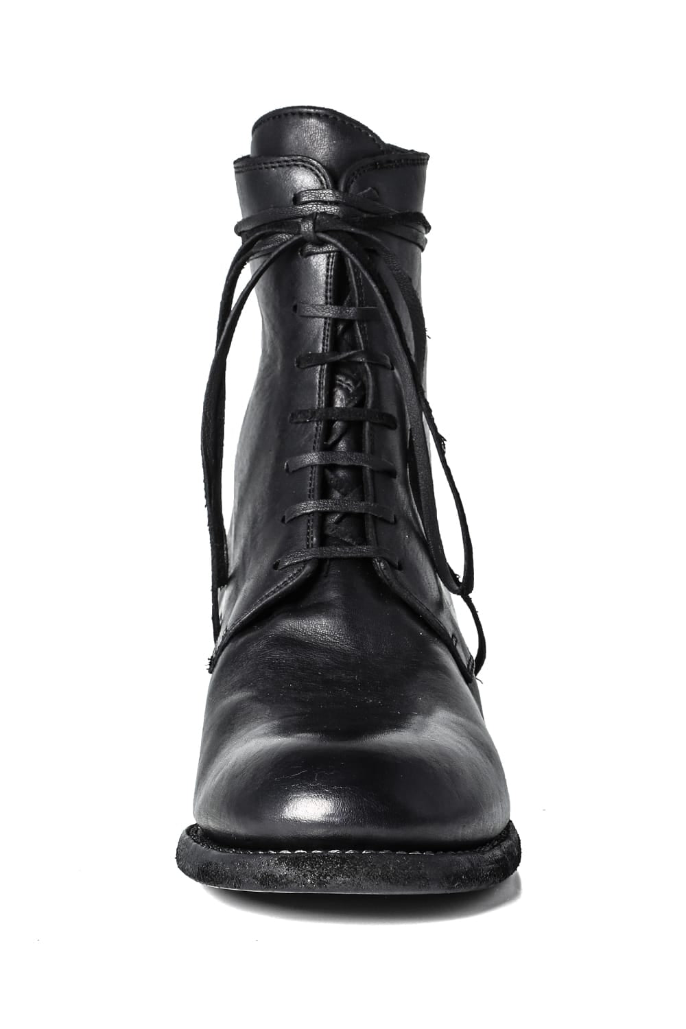 Back Zip Race Up Boots - Horse Full Grain - 795BZX Black