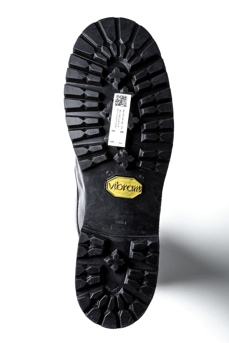 Laced Up Boots Rubber Sole - Horse Full Grain Leather - 795V