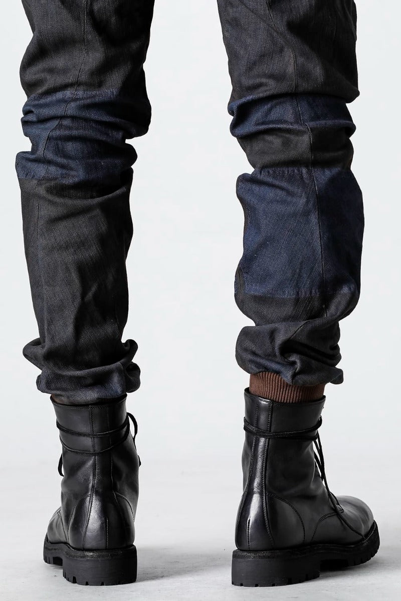 Laced Up Boots Rubber Sole - Horse Full Grain Leather - 795V