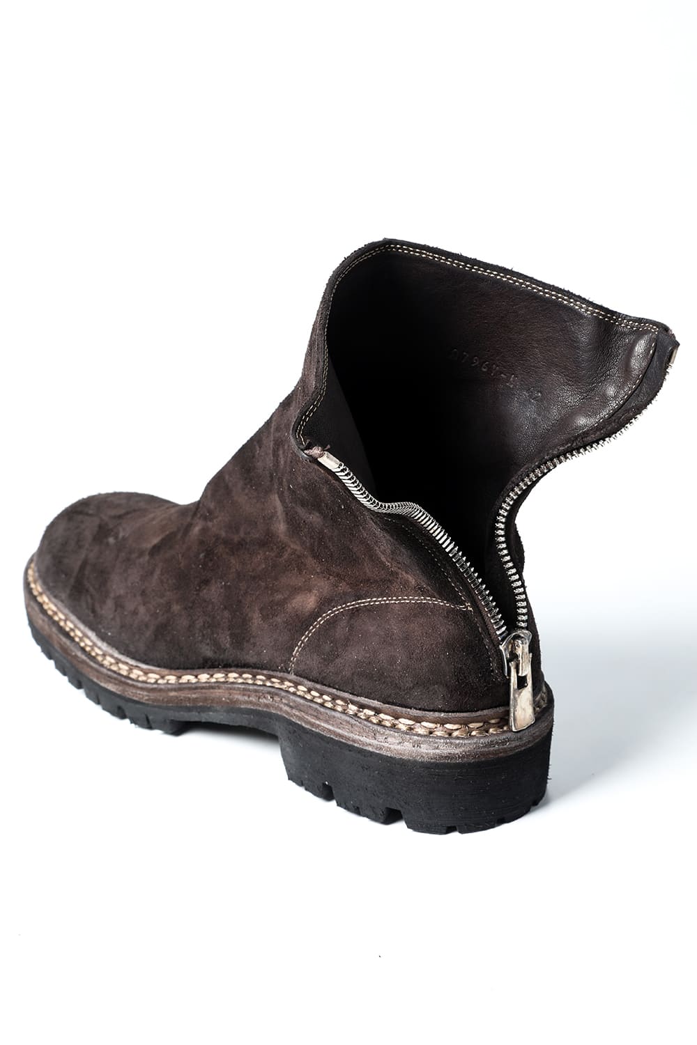 Back Zip Boots Sole Rubber Norwegian Process - Horse Reverse Leather - 796V_N CV60T