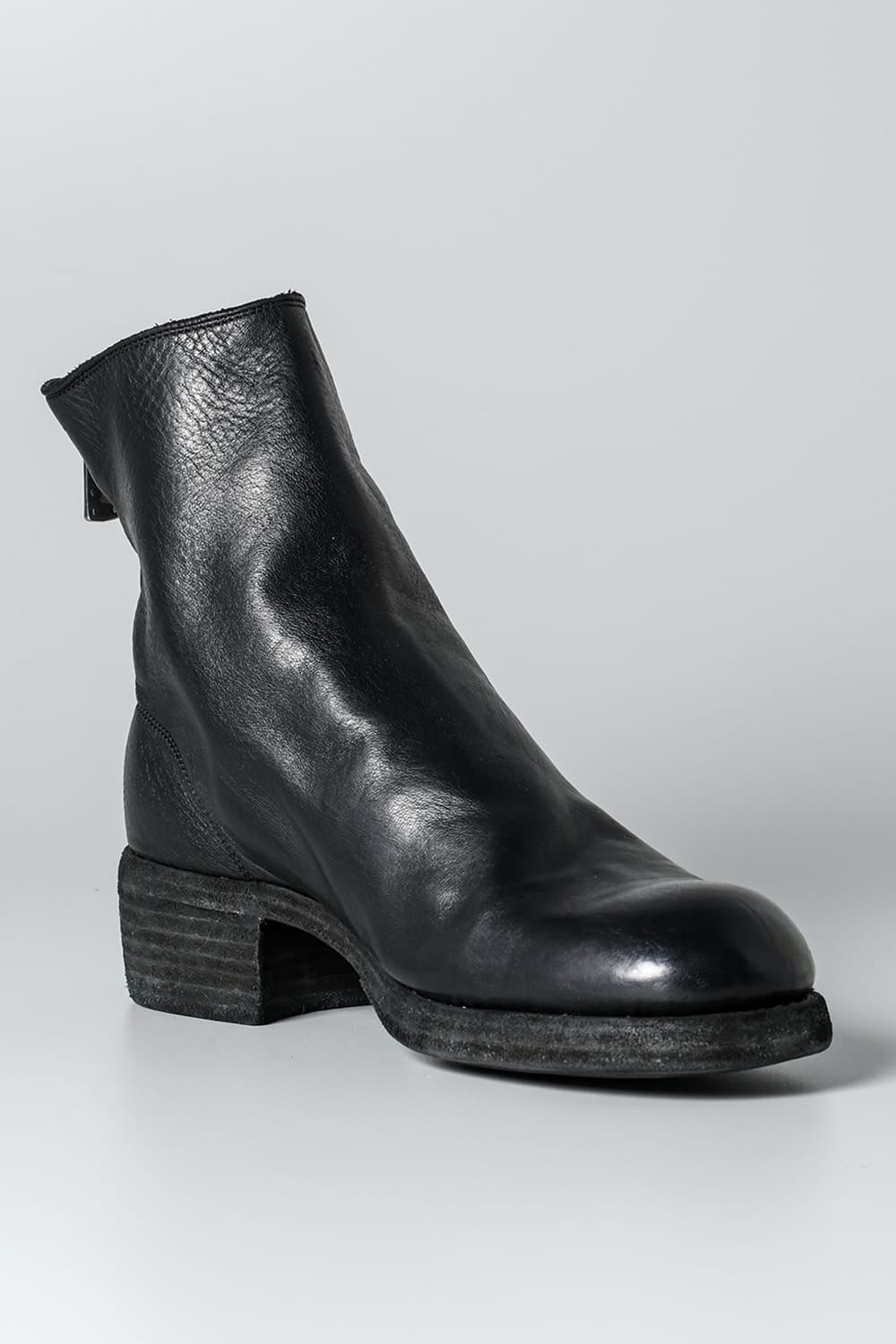 Short Back Zip Boots - Horse Full Grain Leather - 796Z