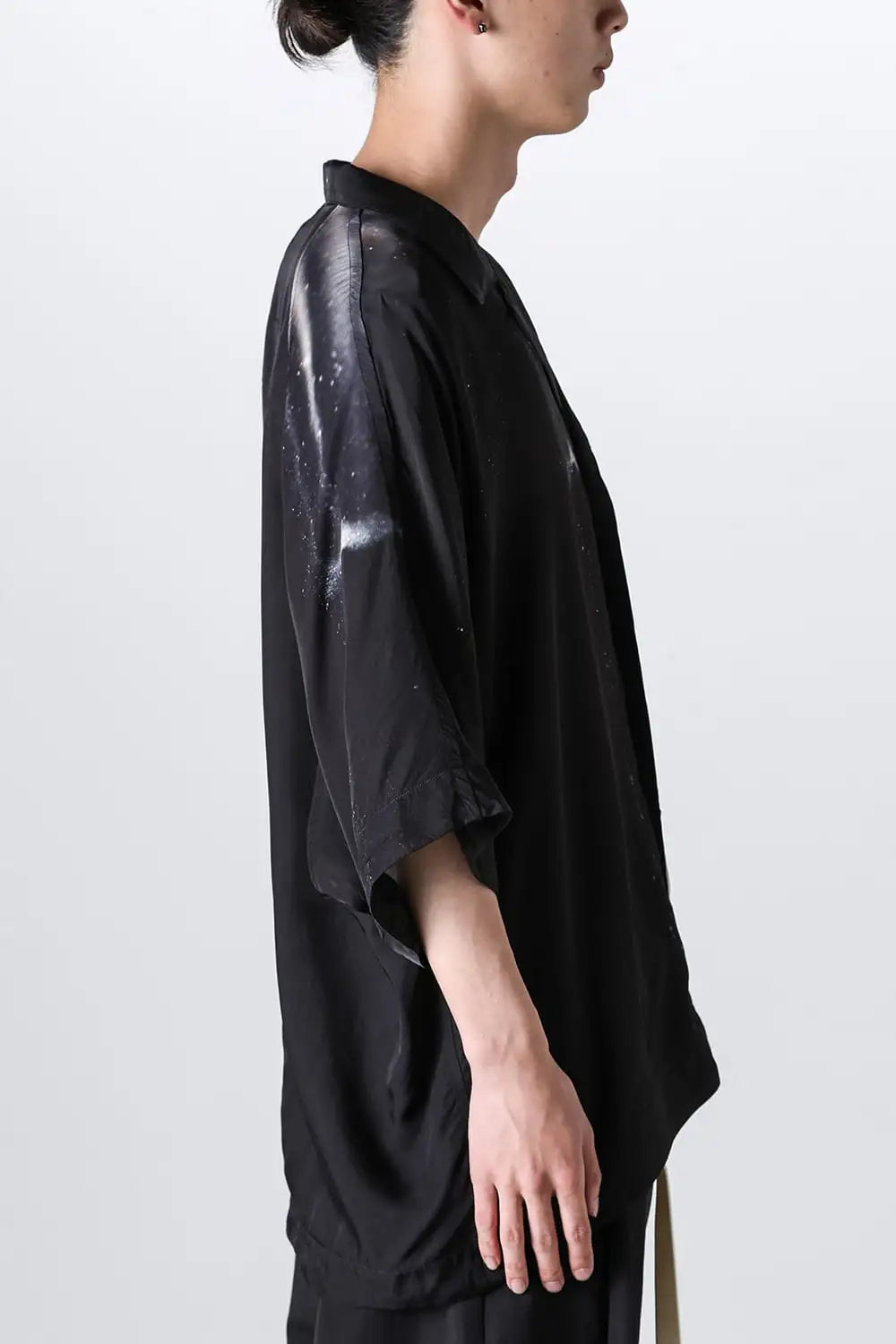 Printed Rayon Twill Short Sleeve Shirt