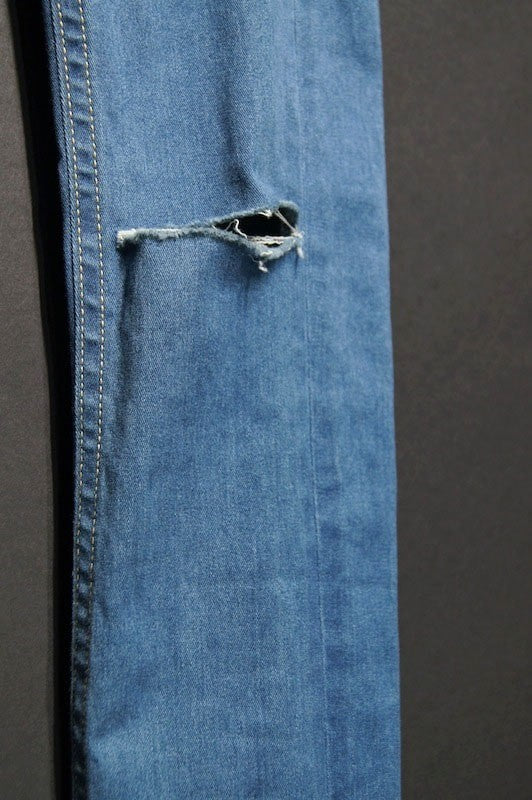 GalaabenD  15S Super Stretch Denim Slash Slim Pants BLUE