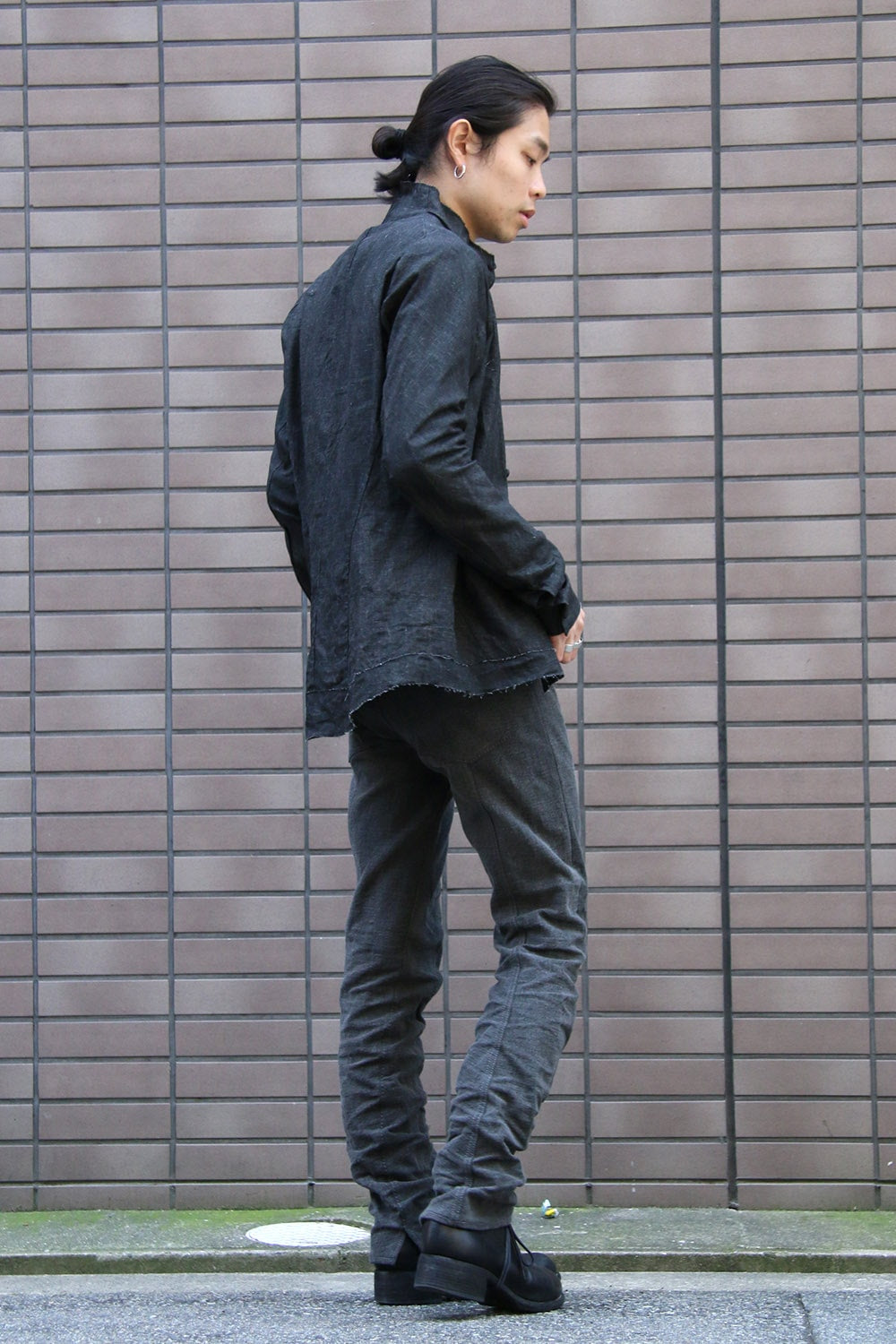 Ink coated linen shirt