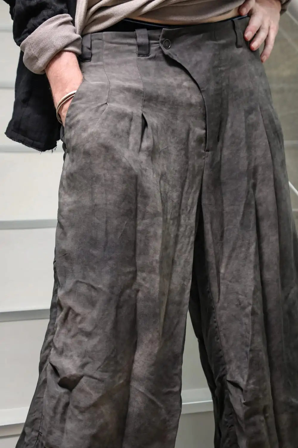 Baggy pants High twist viscose