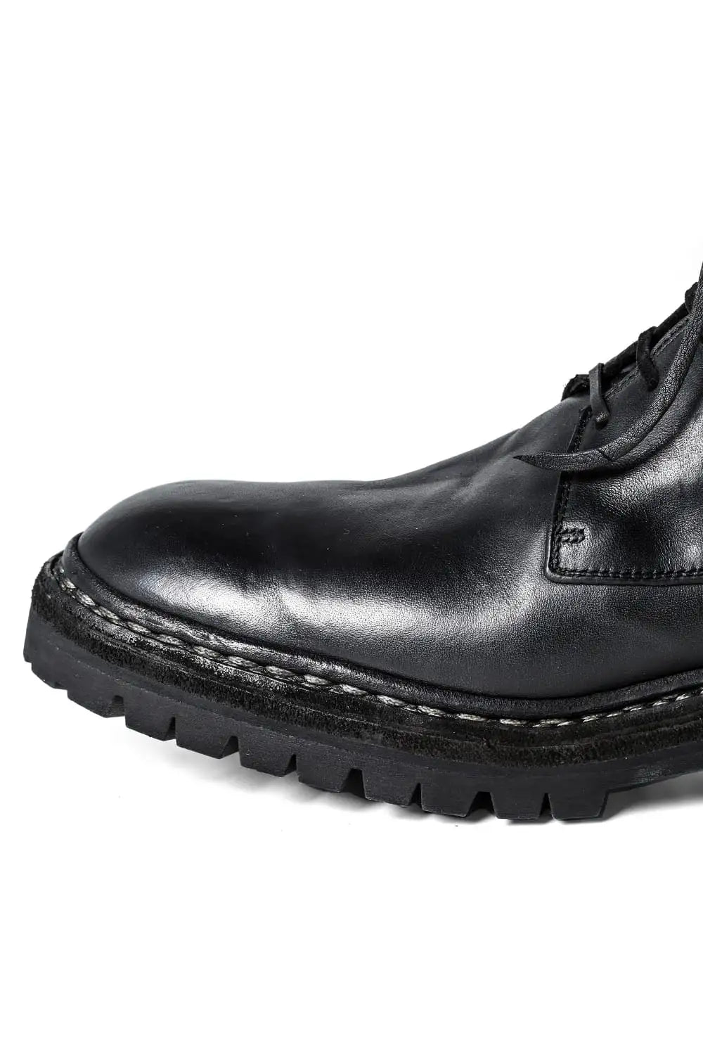 Norwegian welted Vibram-sole Back Zip Race Up Boots Horse Full Grain - 795BZV_N