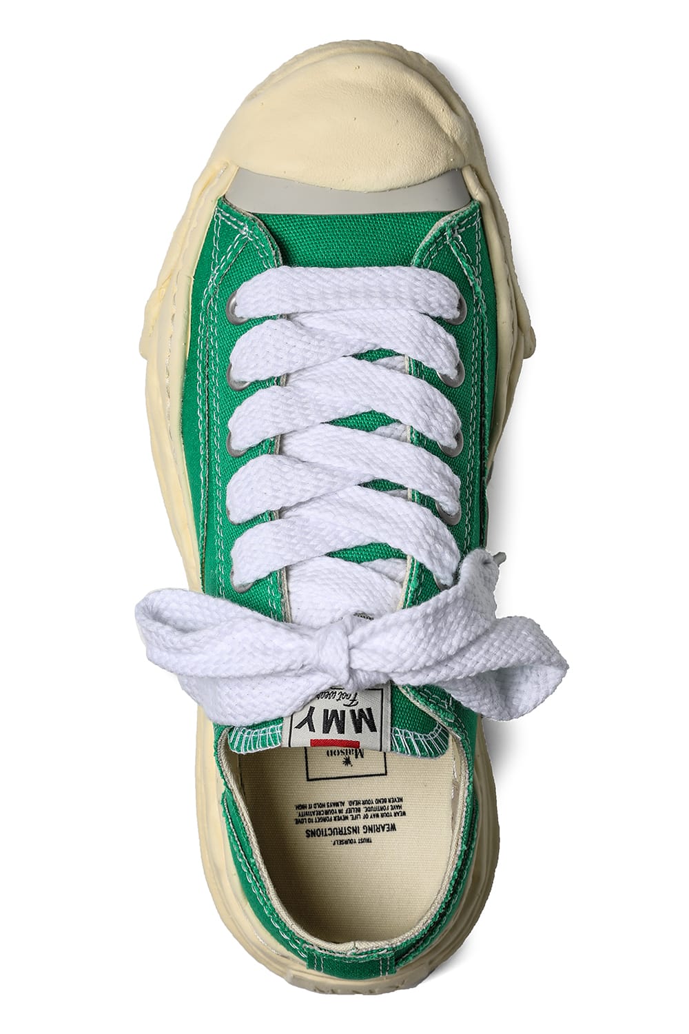 HANK- Original sole sneaker LOW Cut canvas Vintage like Sole Green