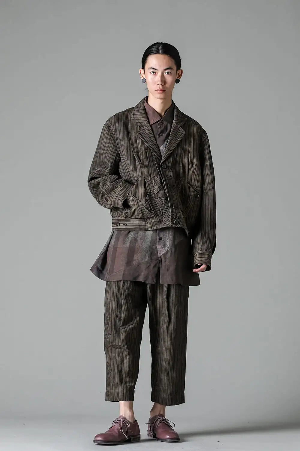 Cropped Winkle Pleats Jacket