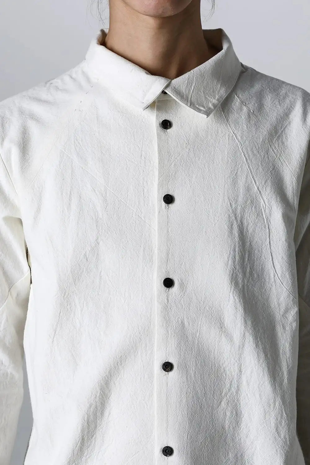 High neck shirt cotton / hemp