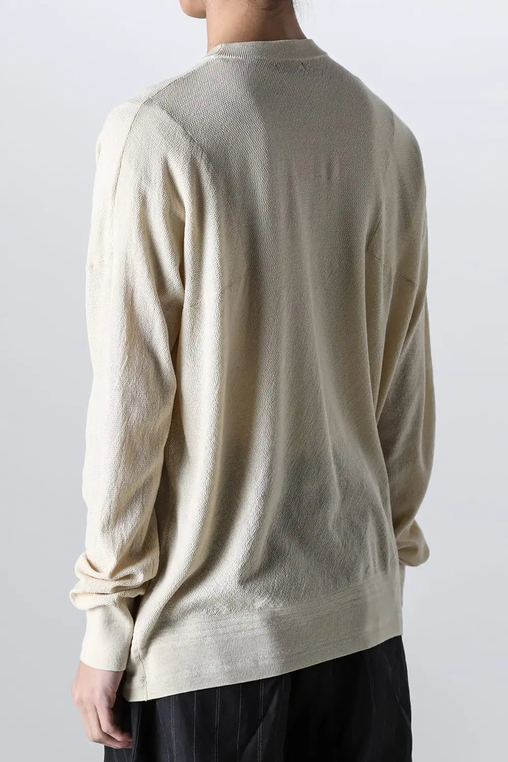 プルオーバーニット コットンリネンシルク Ecru