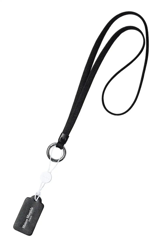 Tag Key Ring With Lace Black