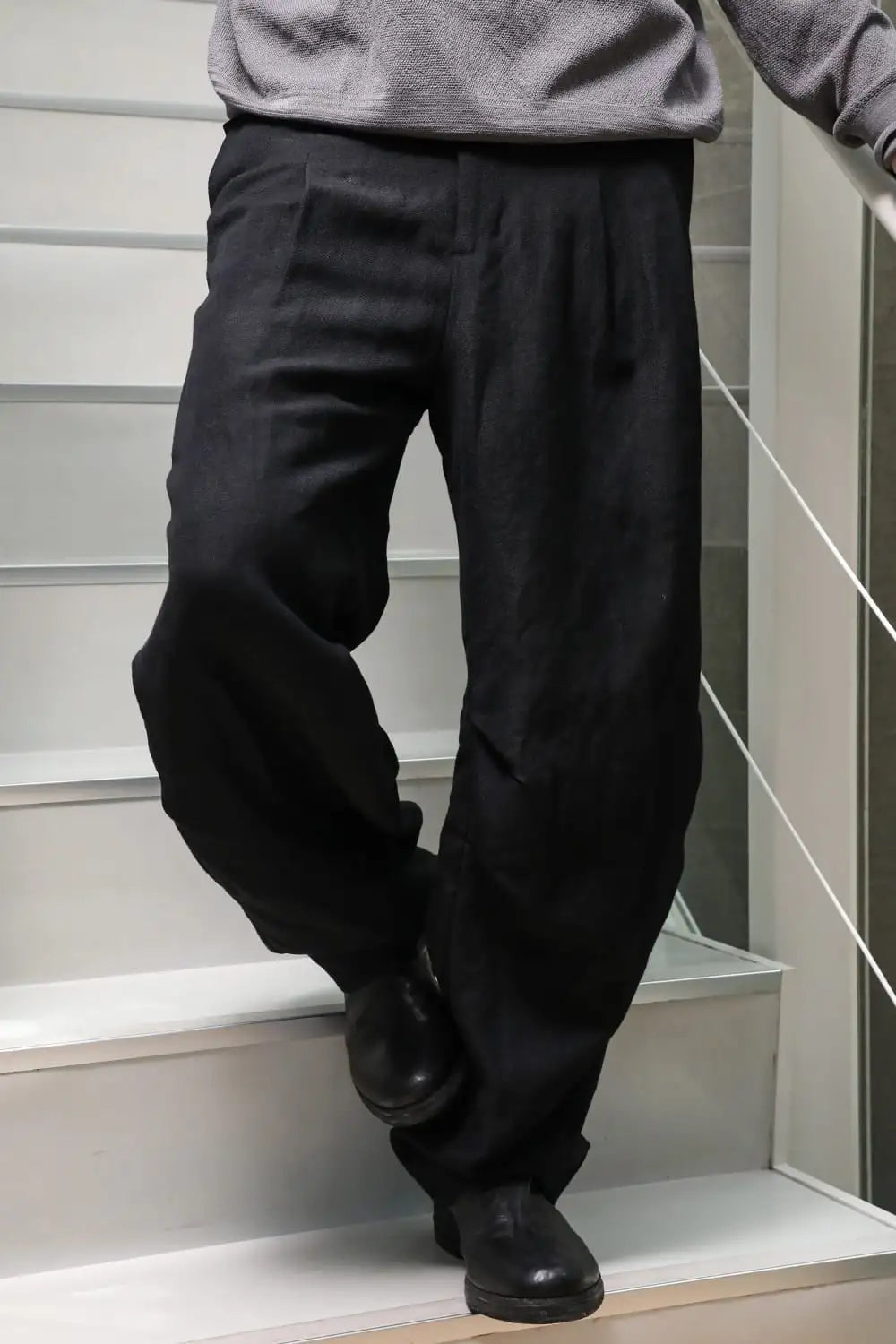 Baggy pants wool / linen