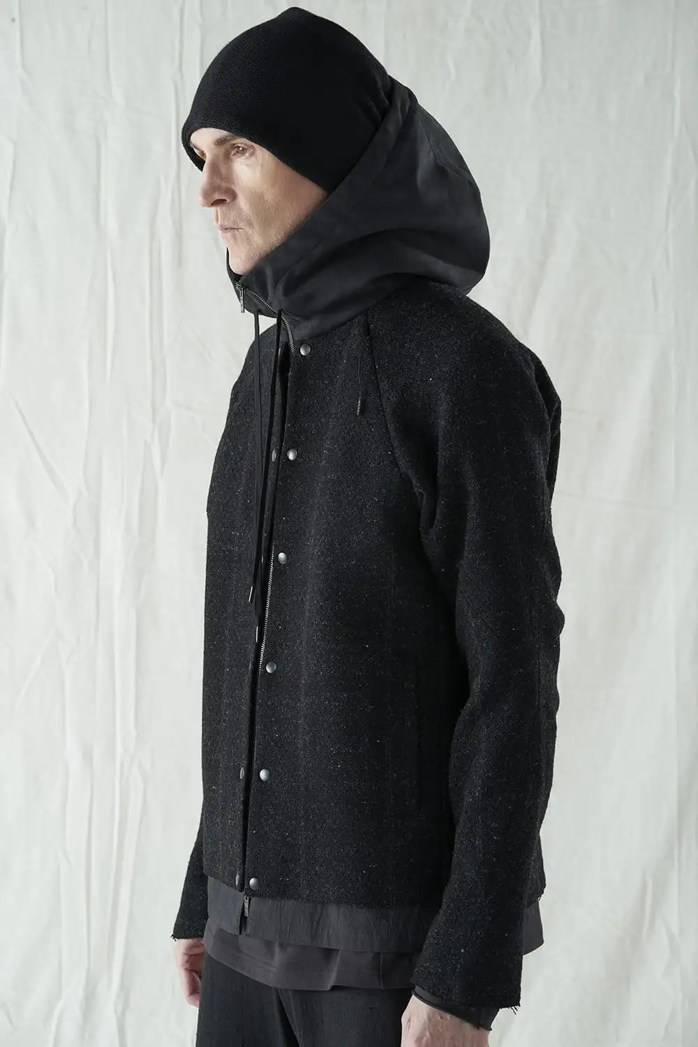 Hooded jacket Shetland wool
