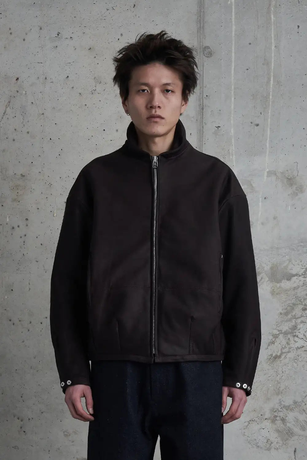 Padded Leather Blouson