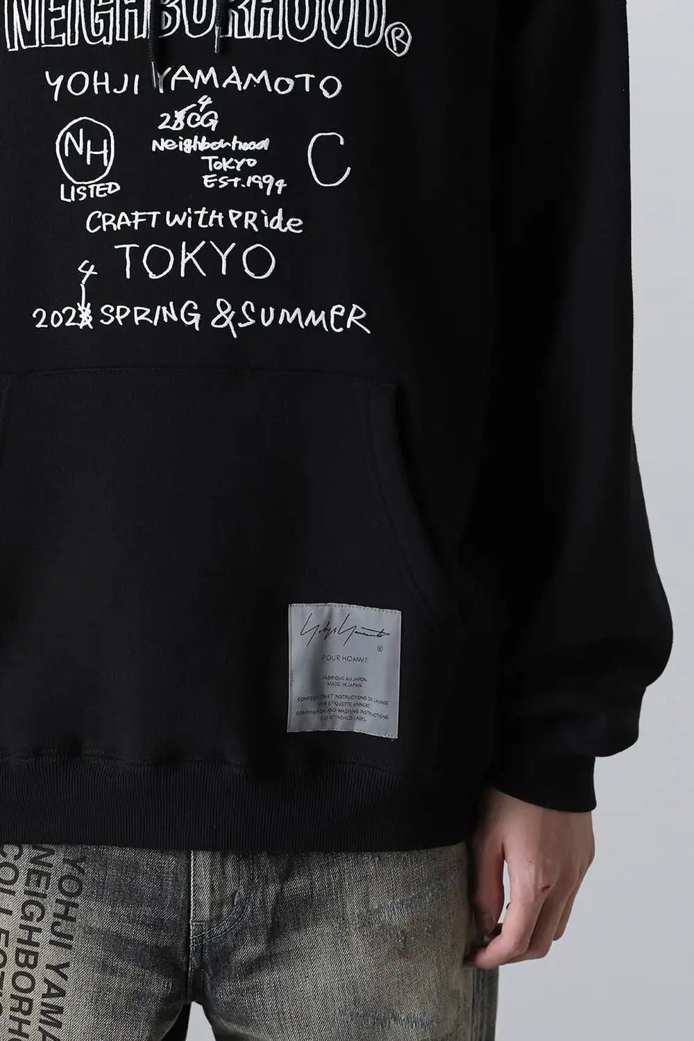 NEIGHBORHOOD × Yohji Yamamoto Pint Hoodie Black