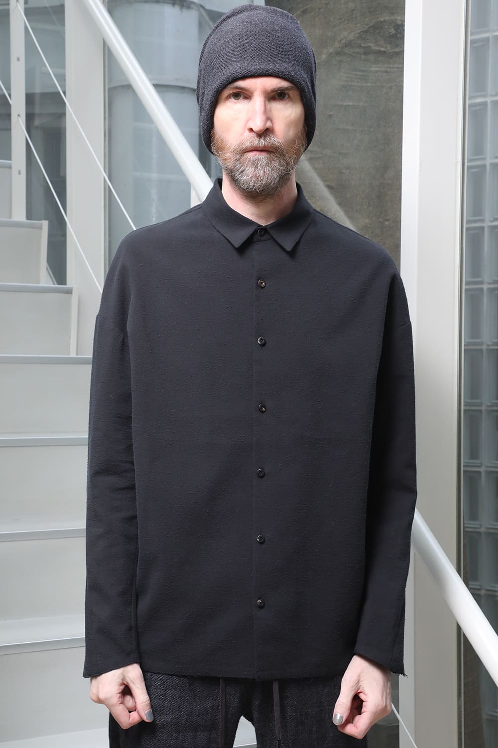 シャツ ルーズフィット コットン/シルク