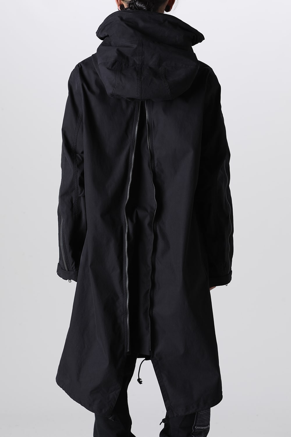 Multi Zip Military Hoodie Coat - Without Patches Black