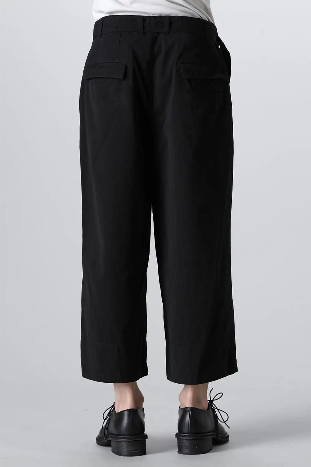 Dry Cotton Wide-Cropped Pants  Black