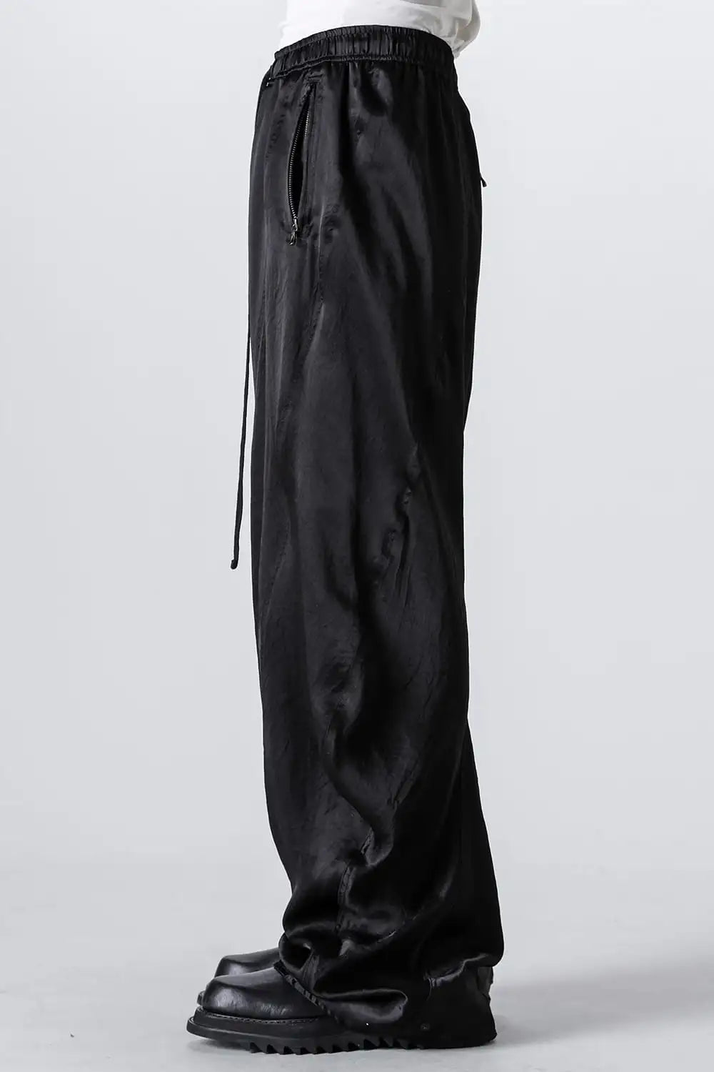 Acetate Vintage Satin Twisted Wide Pants