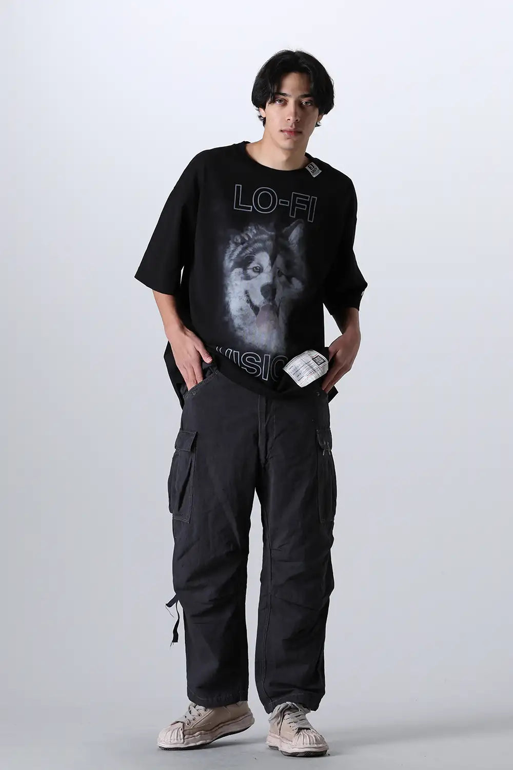 Dog Printed Tee Black