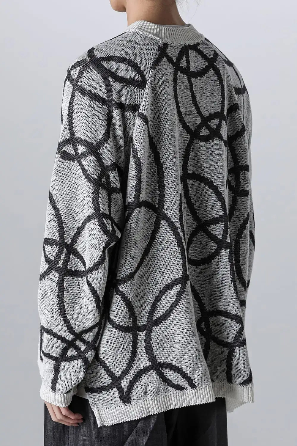 KNITTED CREW NECK Hemp yarn 7gg OFF WHITE