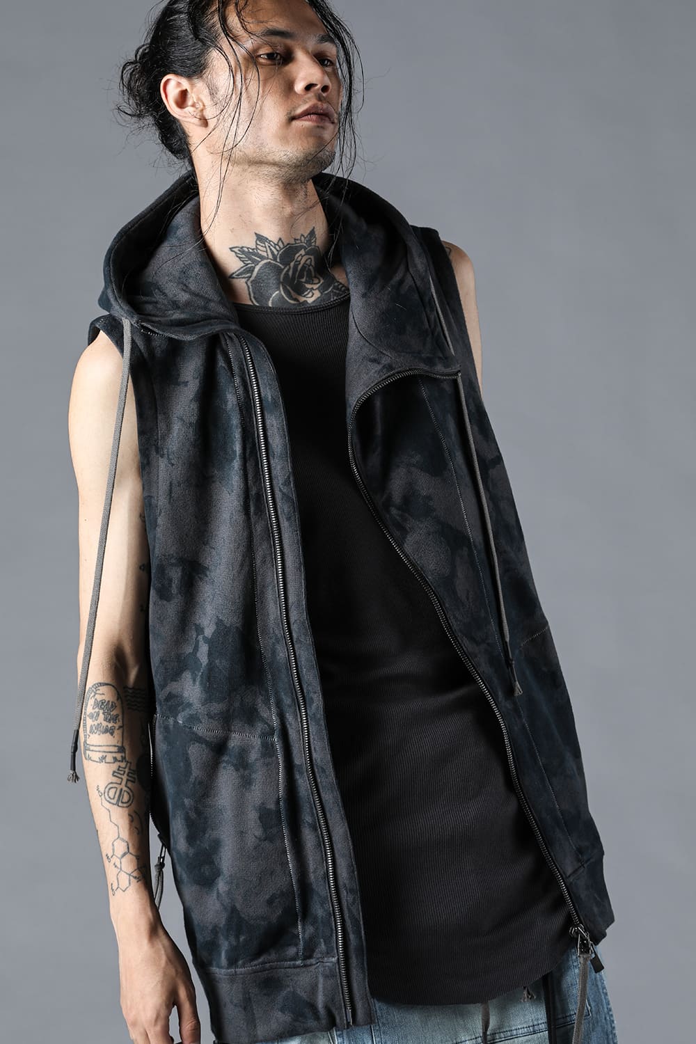 Untwisted Fleece-Line Coate Hooded Vest