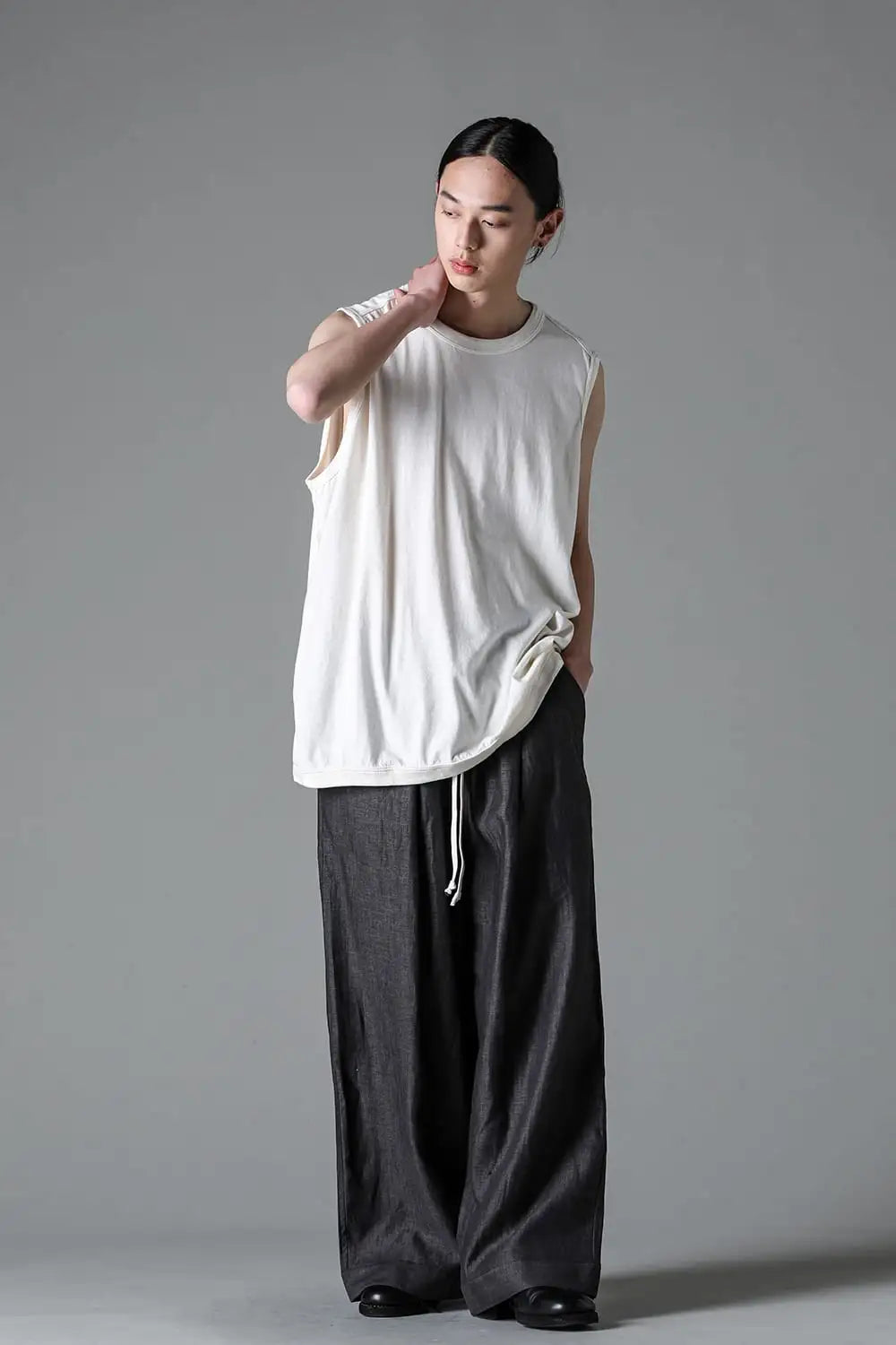 SLEEVELESS TEE Cotton Hemp Jersey KINARI