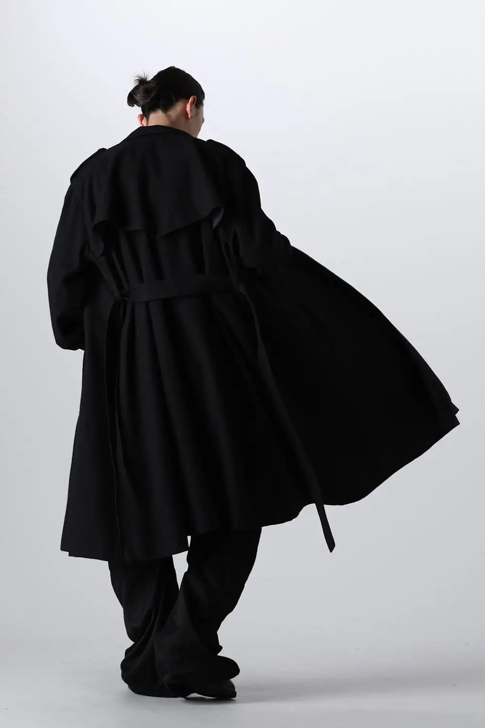 Stand Collar Drape Coat