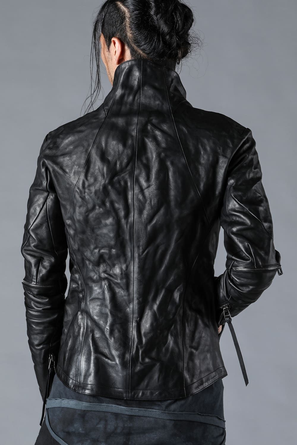 Wジッパーホースレザージャケット