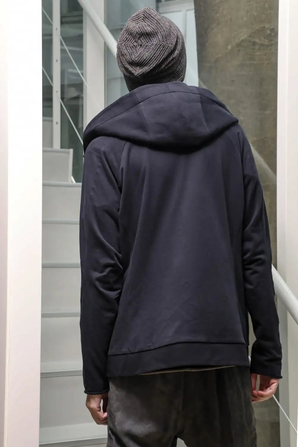 Hooded jacket stretch jersey