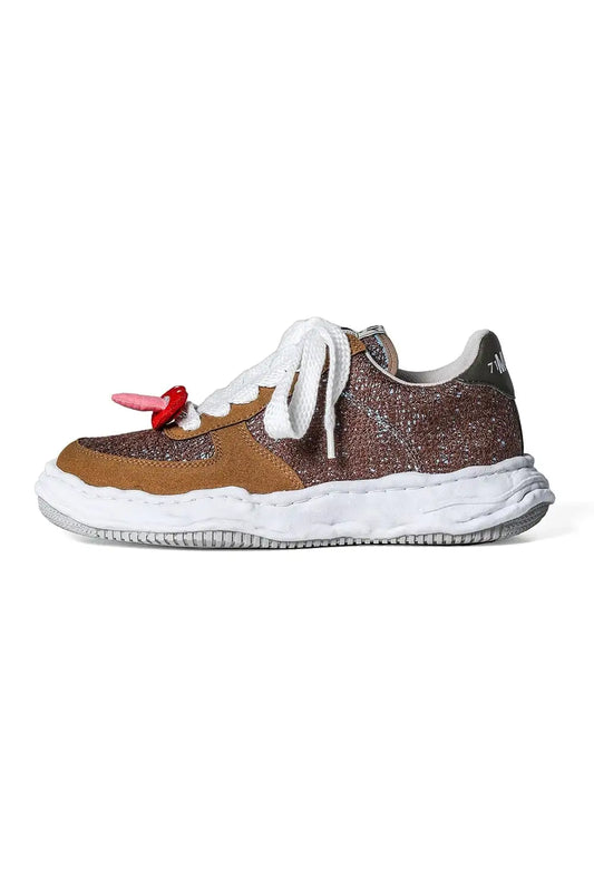 71 MICHAEL×MIHARA YASUHIRO Sneaker  EMBROIDERY WAYNE With BROOCH Brown