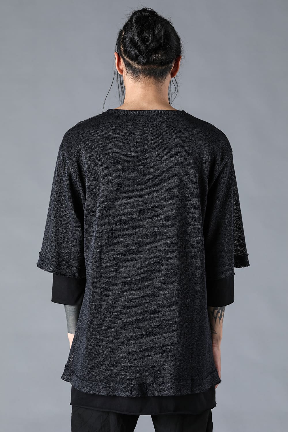 Washi x Rayon Knit Layered T-Shirt