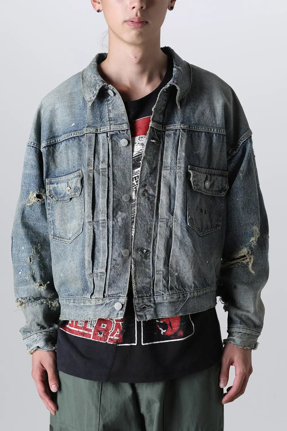 BerBerJin × SAINT Mxxxxxx Damage Denim Jacket