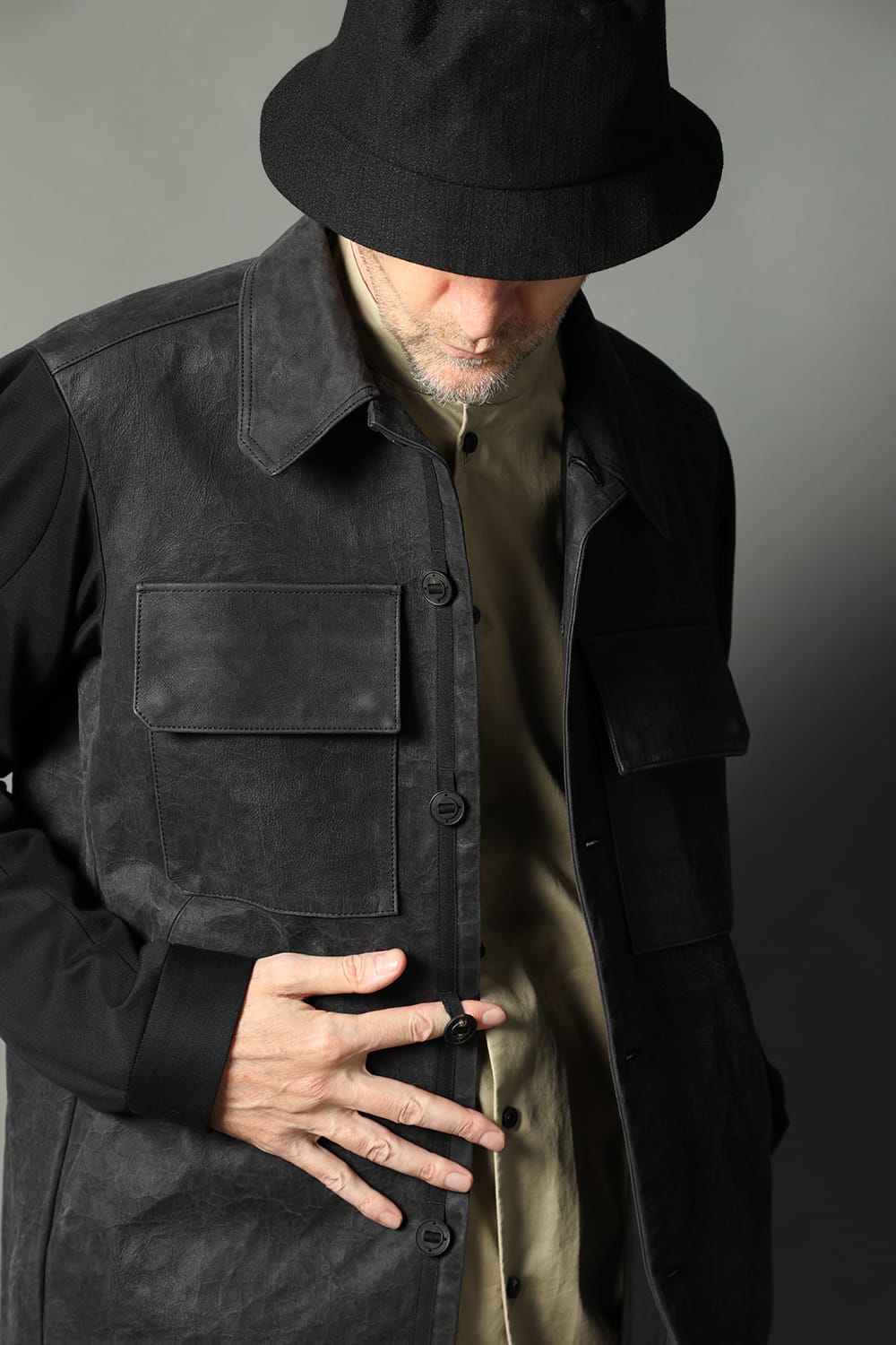 Leather CPO shirt Dyneema leather