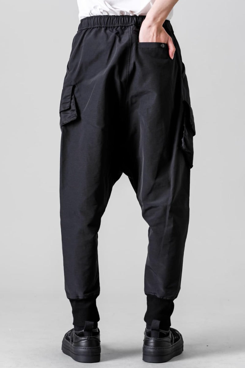 Cotton Sweat Sarrouel Pants Black