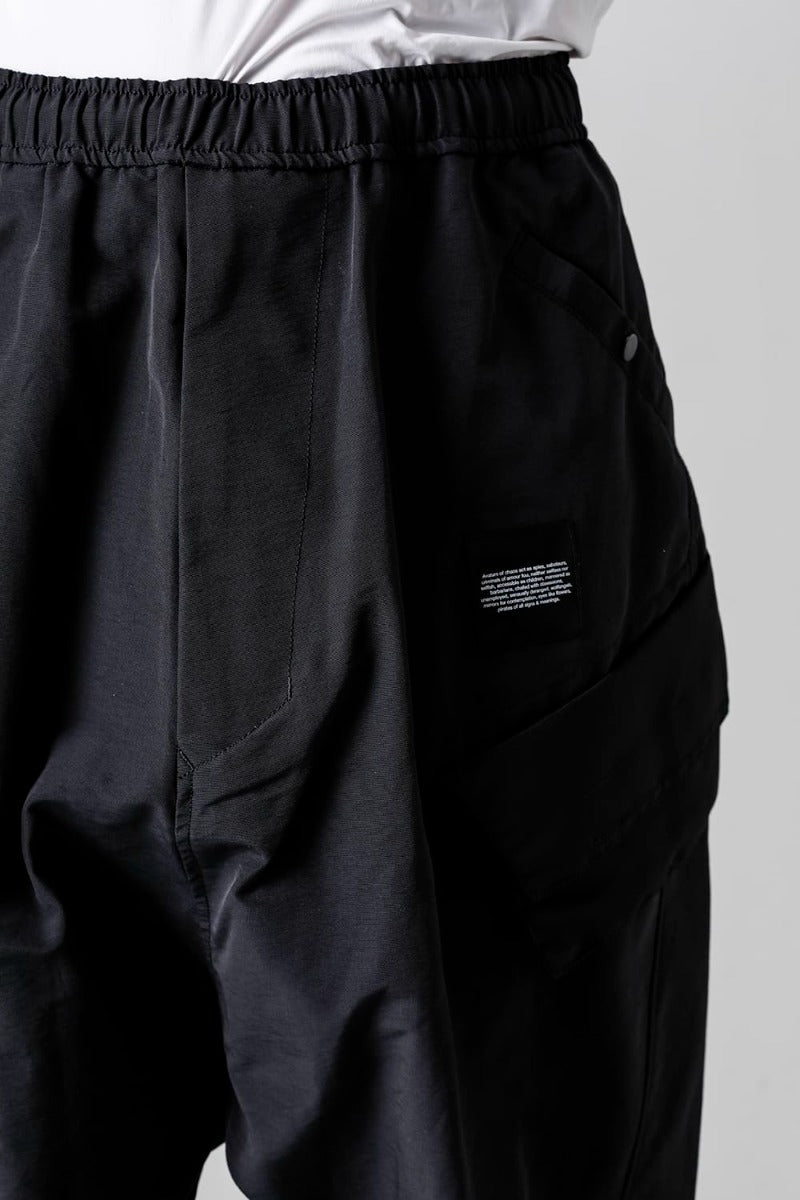 Cotton Sweat Sarrouel Pants Black