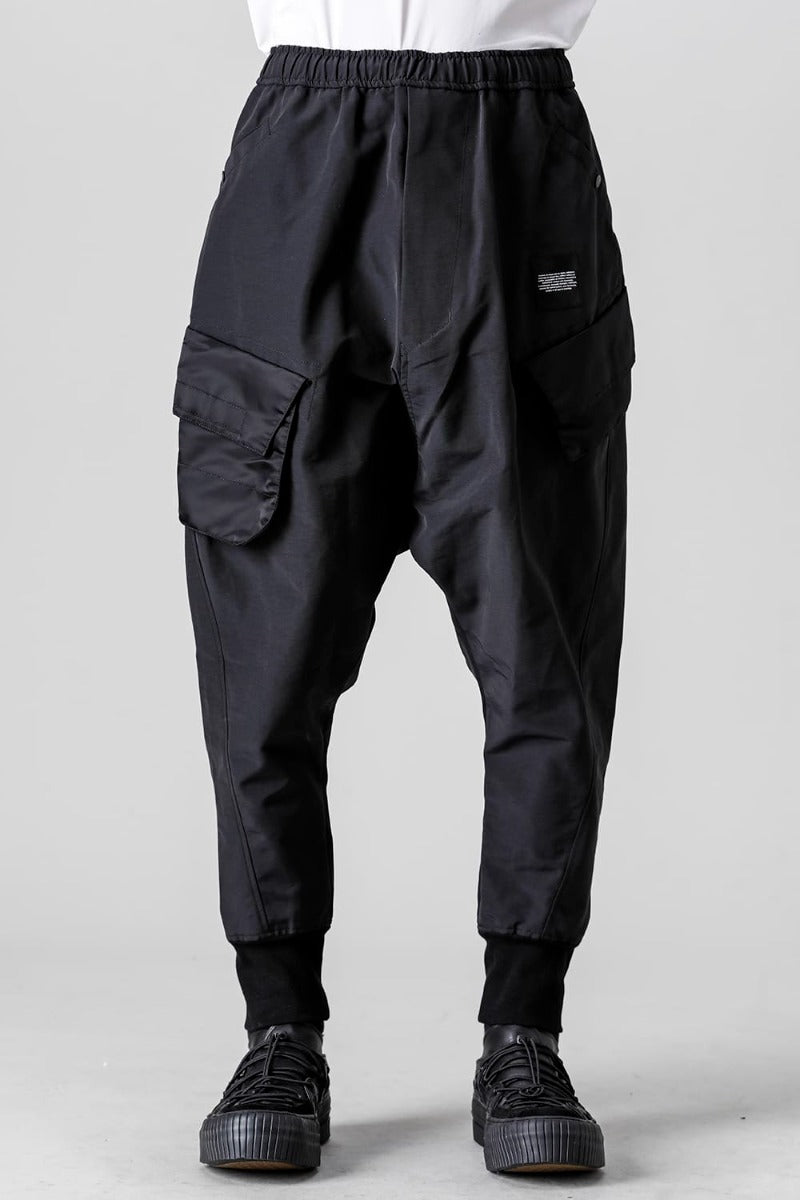 Cotton Sweat Sarrouel Pants Black