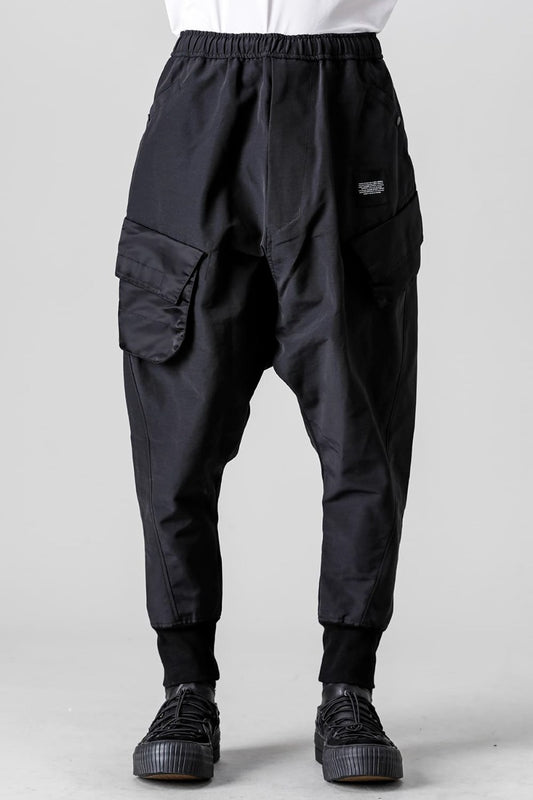 Cotton Sweat Sarrouel Pants Black