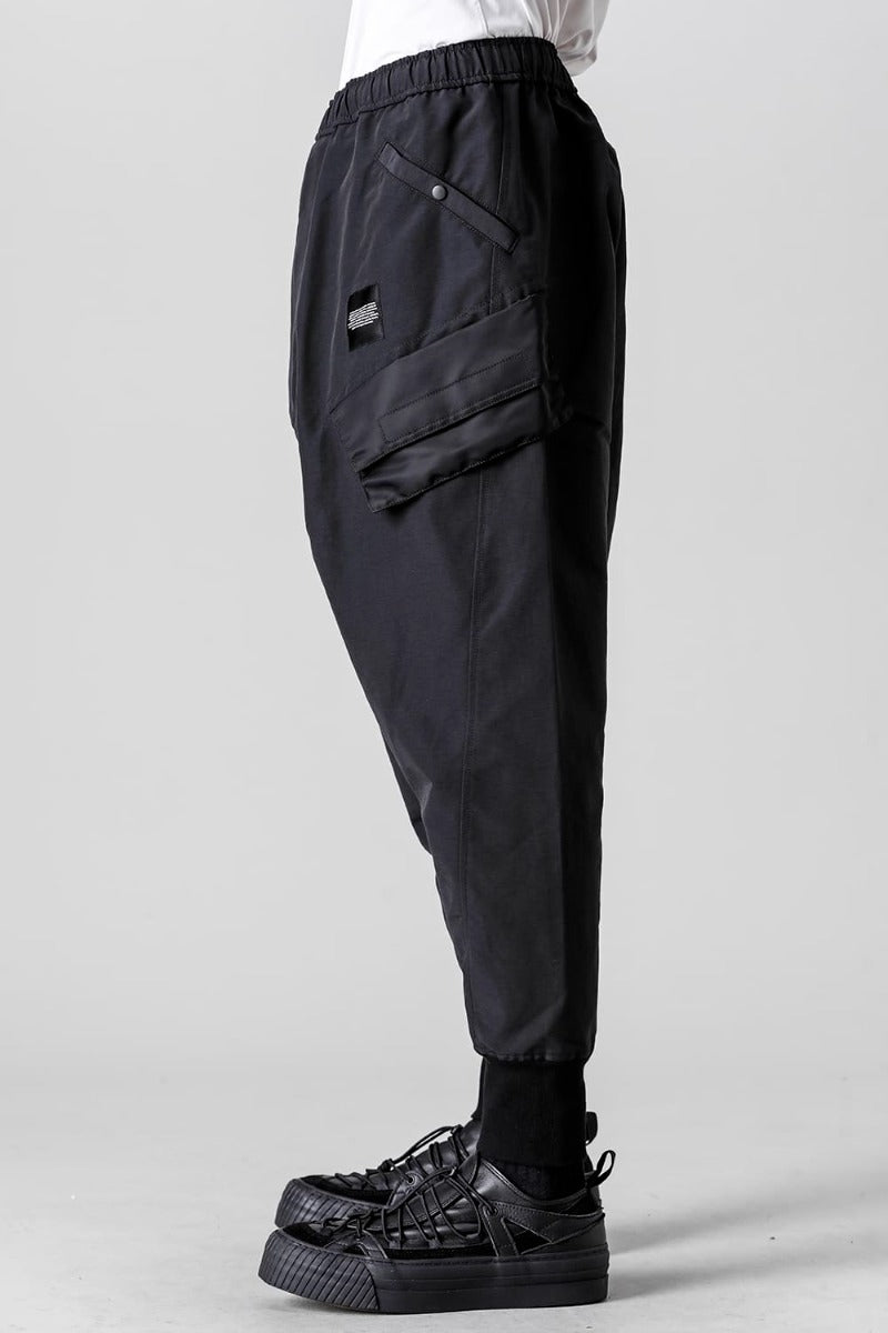 Cotton Sweat Sarrouel Pants Black