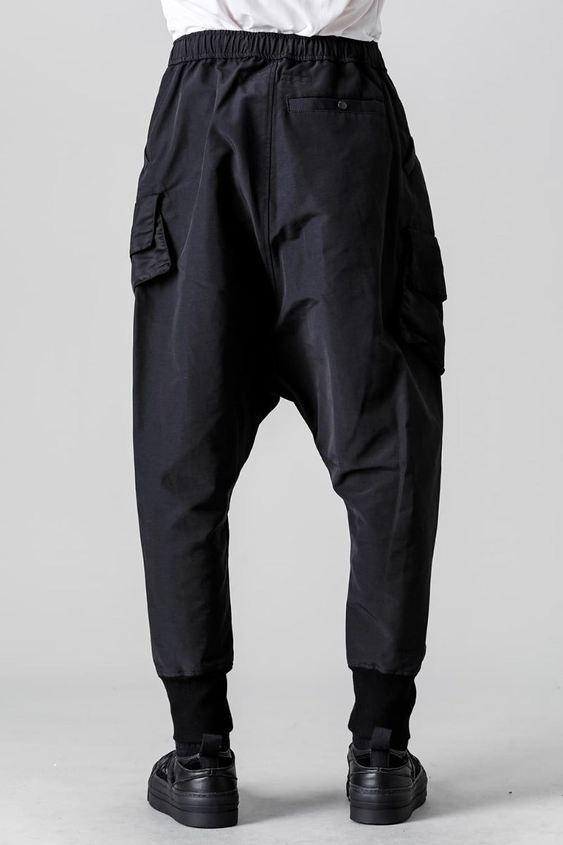 Cotton Sweat Sarrouel Pants Black