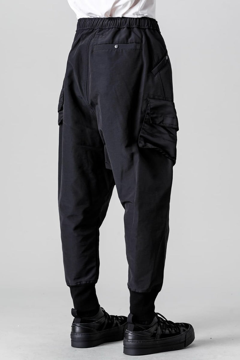 Cotton Sweat Sarrouel Pants Black