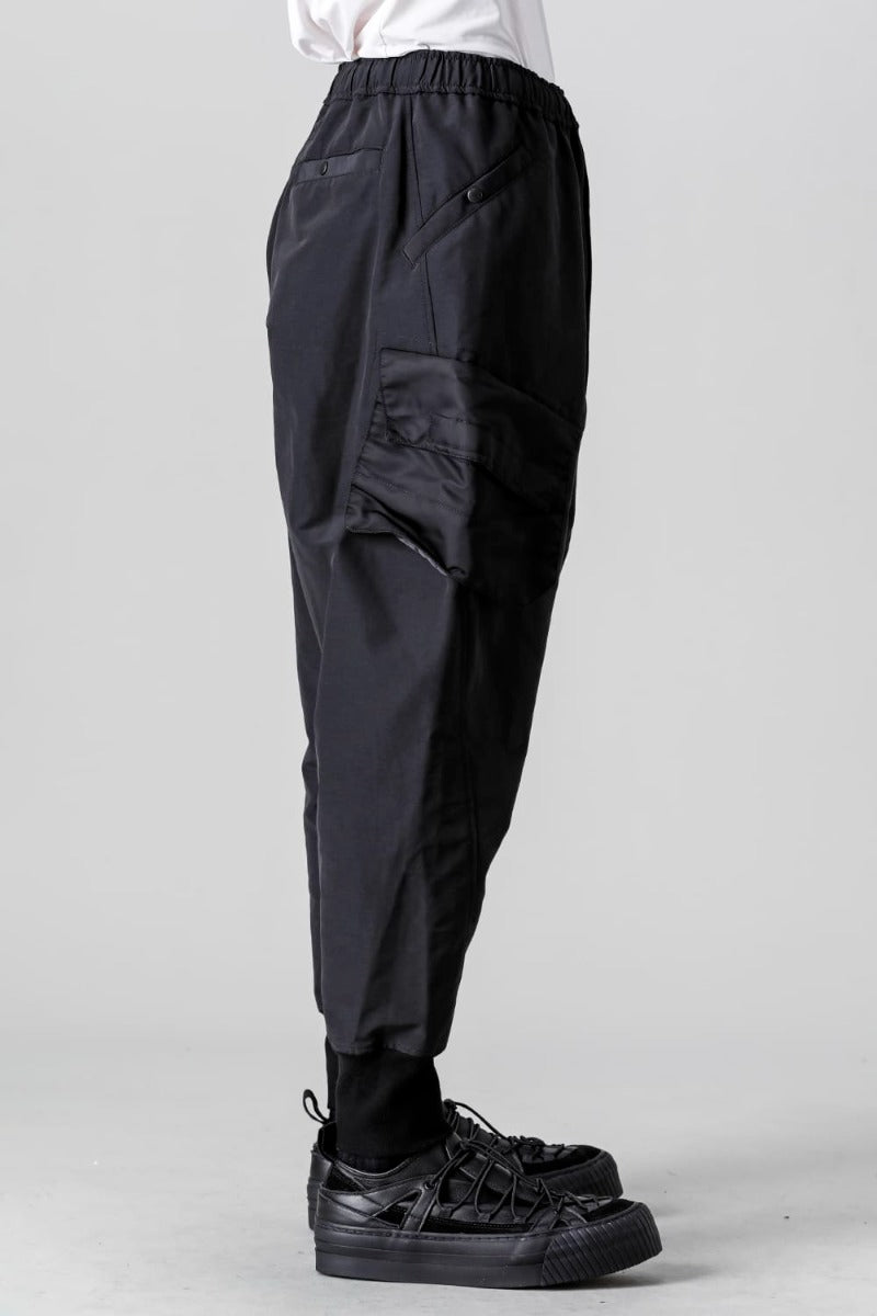 Cotton Sweat Sarrouel Pants Black