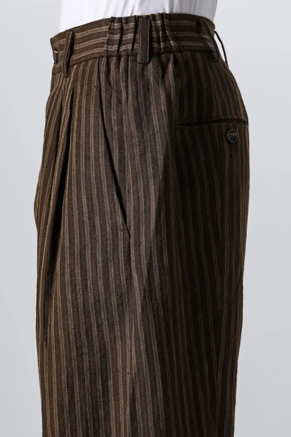 Front Pleats Tapered Long Trousers