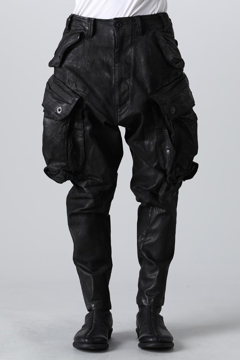 The R Limited 10.5oz Stretch Denim Gas Mask Coating Cargo Pants