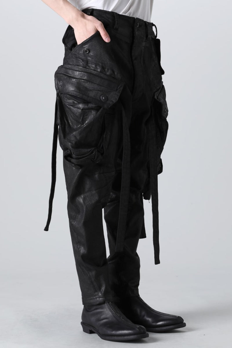 The R Limited 10.5oz Stretch Denim Gas Mask Coating Cargo Pants